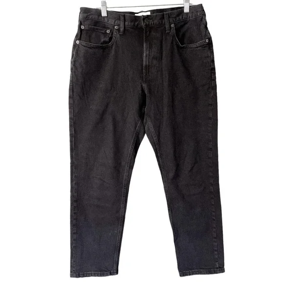 Everlane The Organic Taper Stretch Denim Black Jeans Men’s Size 33x28